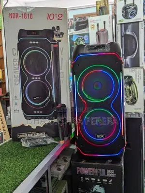 NDR - 1810 High Power Outdoor Party Speakers with Dual Mic (100 RMS)