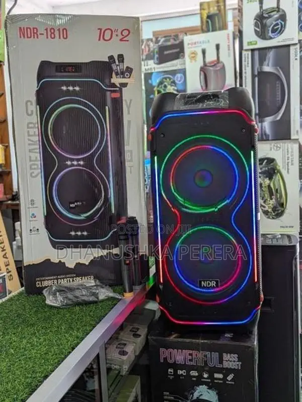 NDR - 1810 High Power Outdoor Party Speakers with Dual Mic (100 RMS)