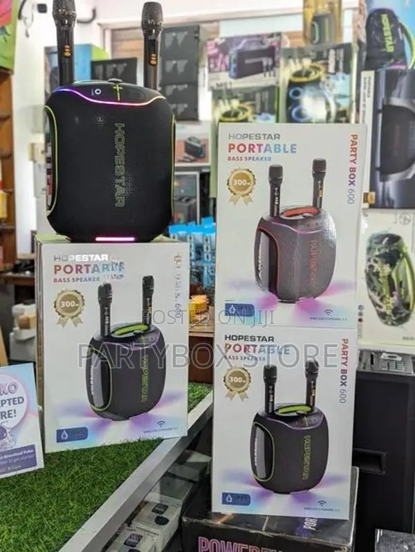 Hopestar Partybox 600 High Power Outdoor Speakers with Dual Mic (300W)