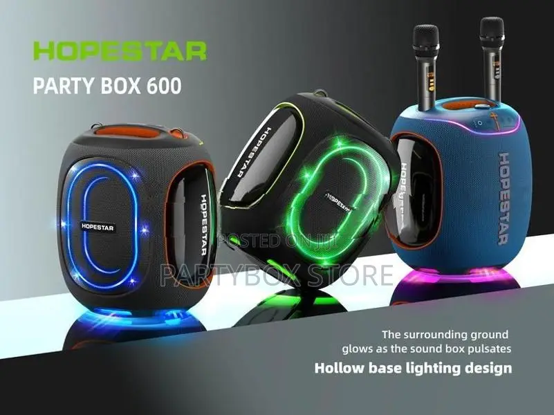 Hopestar Partybox 600 High Power Outdoor Speakers with Dual Mic (300W)
