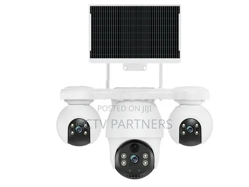 V380MAX Triple Lens remotely controllable 4G Solar colorvu cctv camera