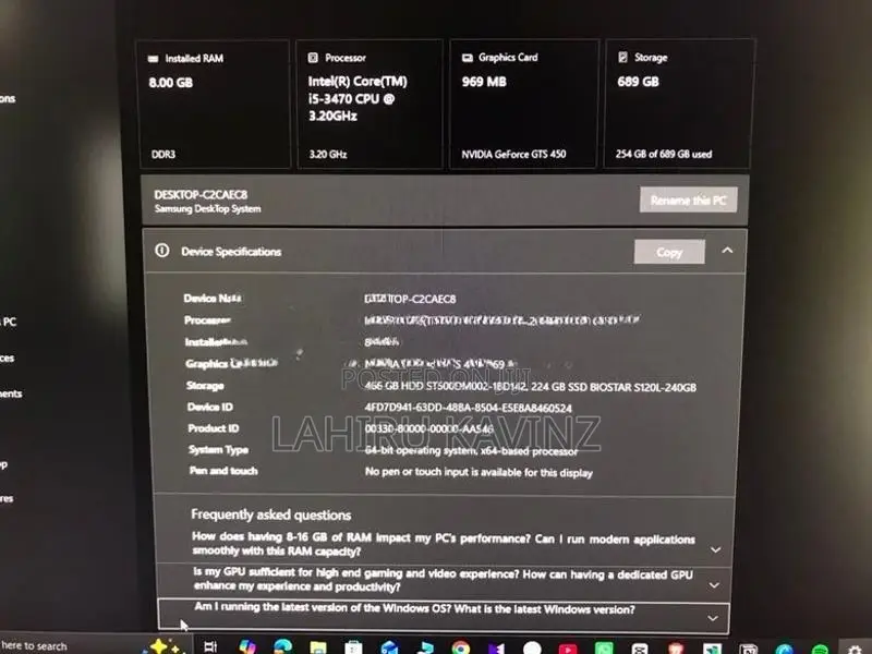 I5 3rd Gen Desktop Pc