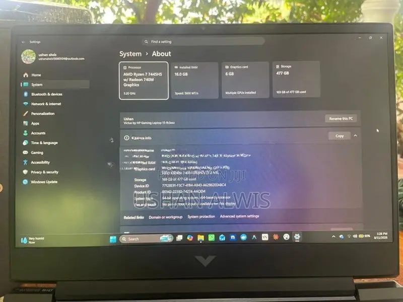 HP Victus 15 Ryzen 7 RTX 4050 16GB RAM 512GB SSD