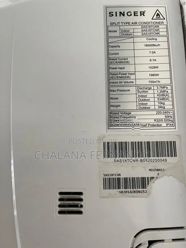 Air Conditioner 18000BTU