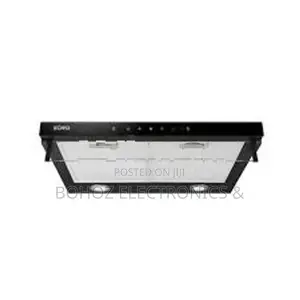 Euro Cooker Hood 60CM Cassette Dual Motor & Charcoal Filter- Black
