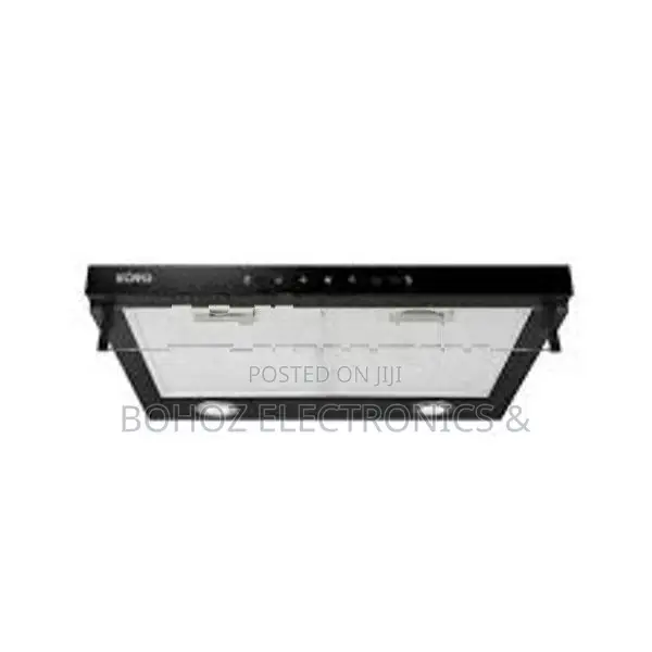 Euro Cooker Hood 60CM Cassette Dual Motor & Charcoal Filter- Black