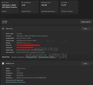 Ryzen 5 5600G MSI A520M DDR4 8GB 256GB SSD 1TB HDD 22 INCH IPS HP