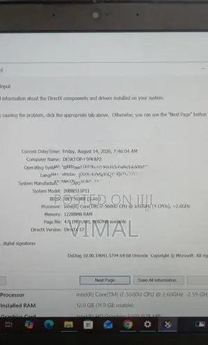 Lenovo Thinkpad i7 laptop