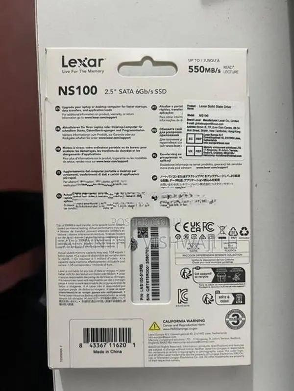 Lexar NS100 512GB 2.5" SATA SSD