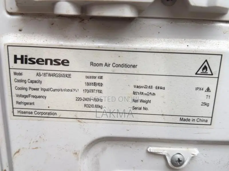 Hisense Smart inverter air conditioner 18000btu