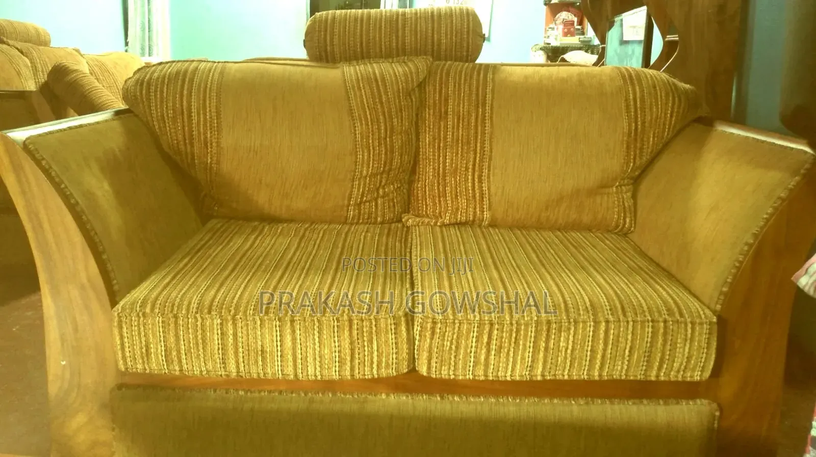 Solid Teak Wood Sofa Set (3+2+1)