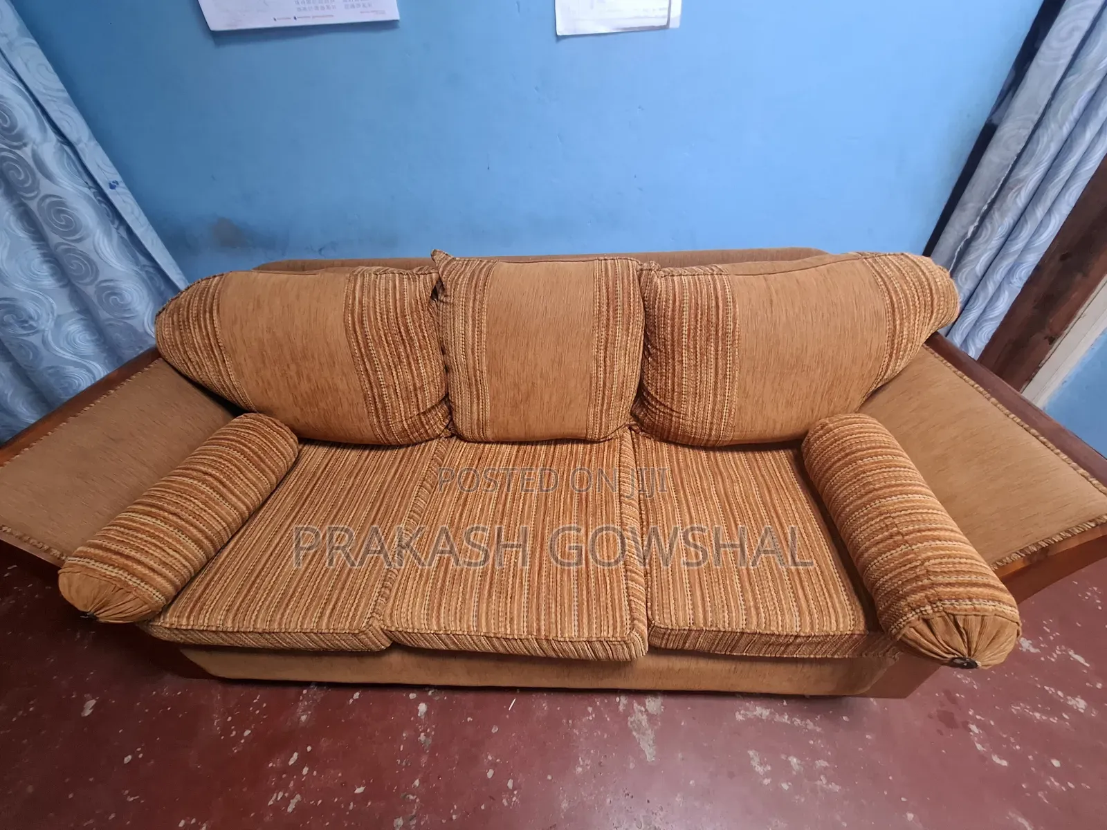 Solid Teak Wood Sofa Set (3+2+1)