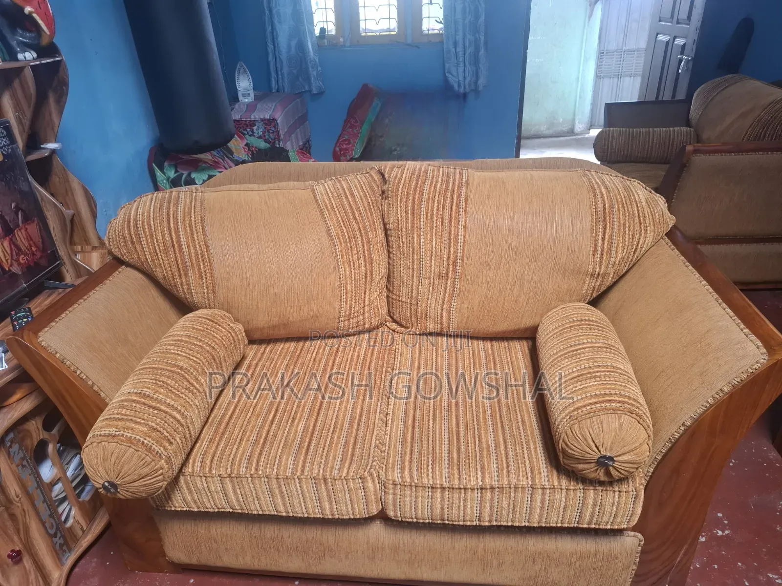 Solid Teak Wood Sofa Set (3+2+1)