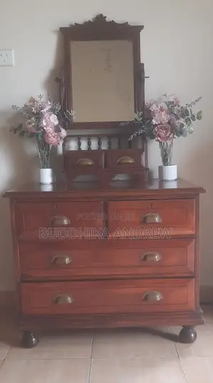 Antique Pettagama With Drawers Antique Table Mirror With Drawers