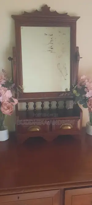 Antique Pettagama With Drawers Antique Table Mirror With Drawers
