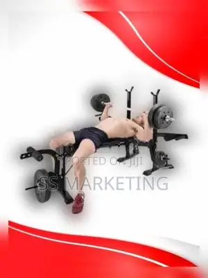 New Big Bench Home Gym Dumbbell Weight Plate Set ✅ 3" Years Warranty