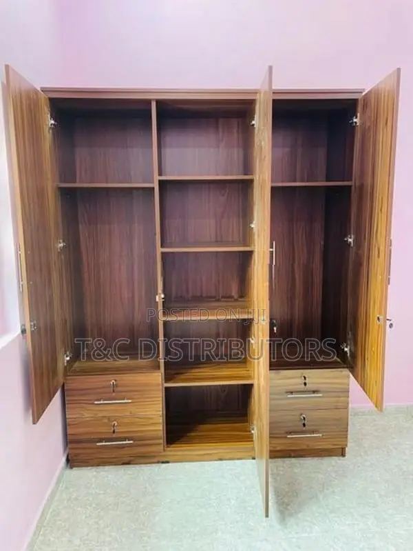 Malamine 4 Door Large Wardrobe