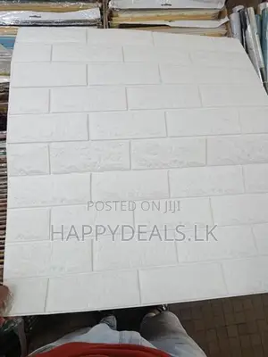 3D Brick Wall Stickers White