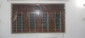 Solid Wooden 4-Panel Window Set (කළුවර ලී)