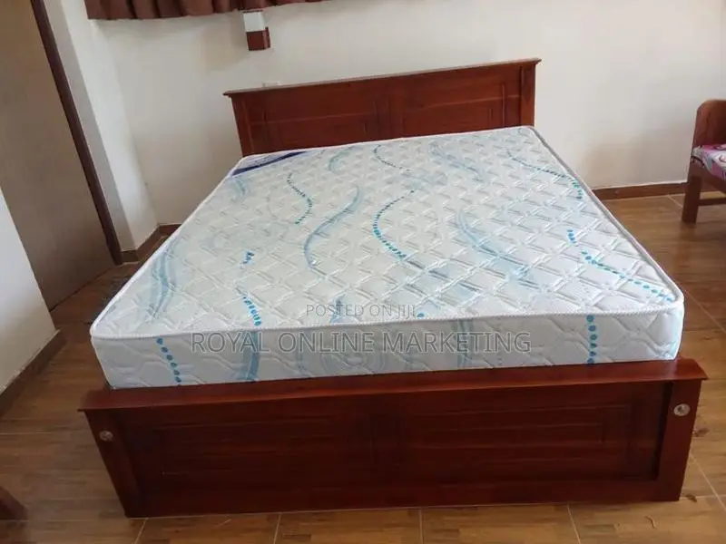 78 by 60 Box Bed with Spring Mattress (E-19)