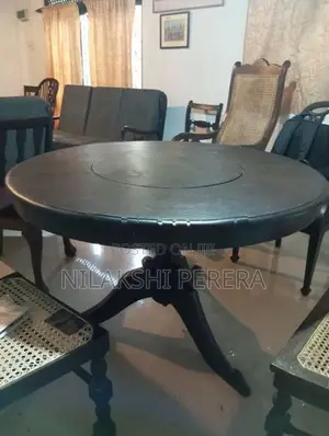 Teak Glass Cupboard with Table