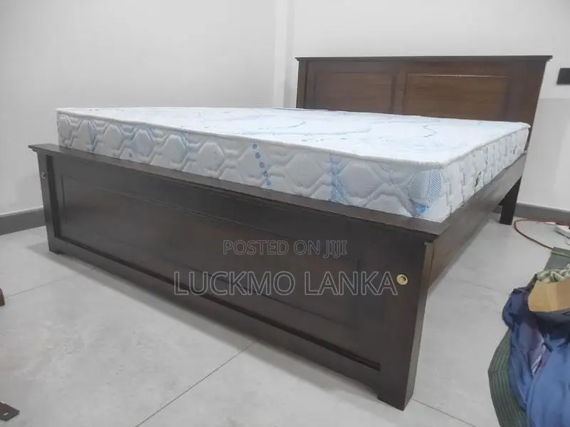 New 72x60 Teak Box Bed With Arpico Spring Mattress (Y36)