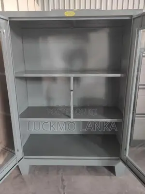 New 4x3 Size Half Glass Steel Office Cupboard (Y14)