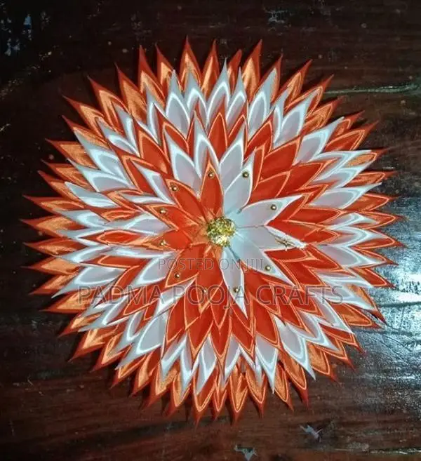 Satin Ribbon Buddha Pooja Flowers