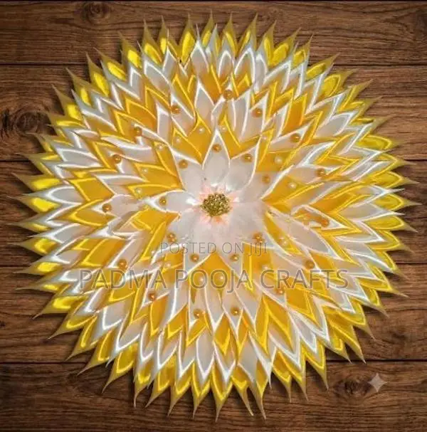Satin Ribbon Buddha Pooja Flowers