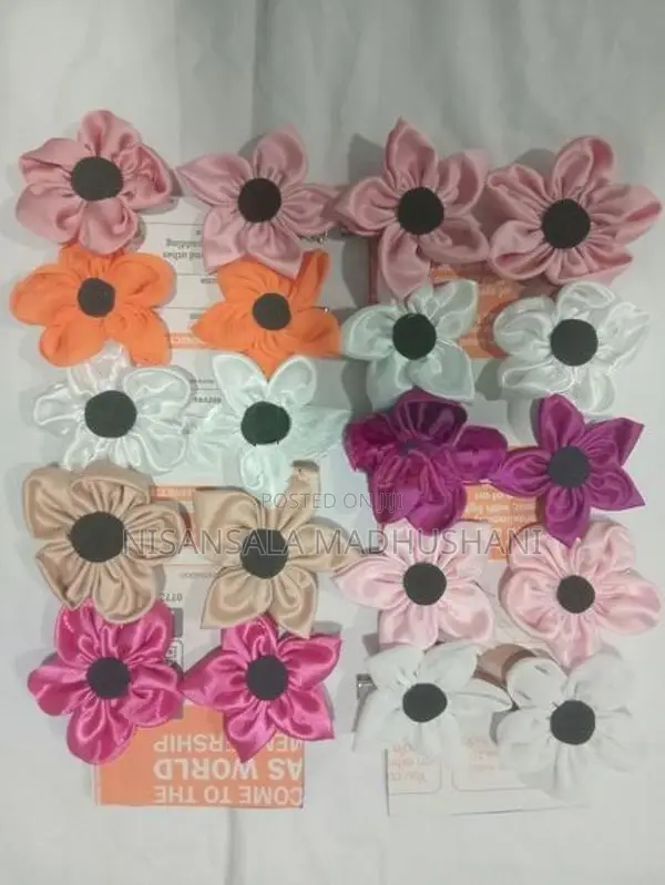Butterfly hair bow with flower clip