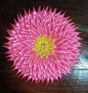 Satin Ribbon Buddha Pooja Flowers