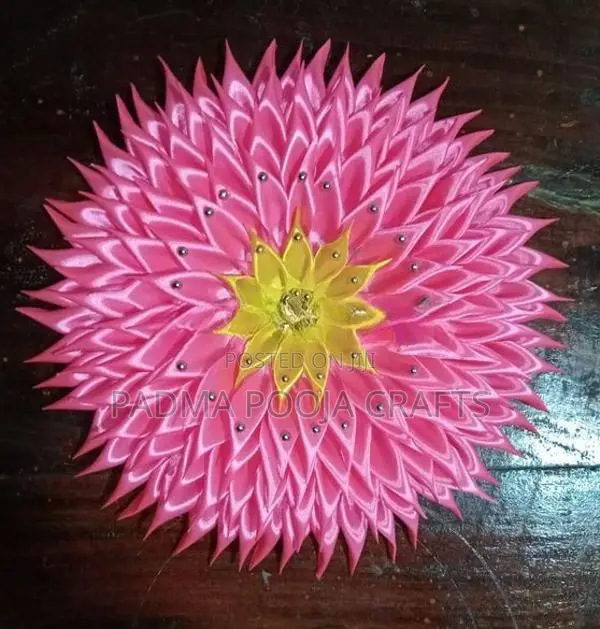Satin Ribbon Buddha Pooja Flowers