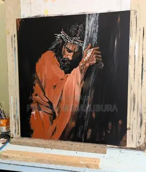 Jesus Christ Acrylic Painting (24x24 Inches)