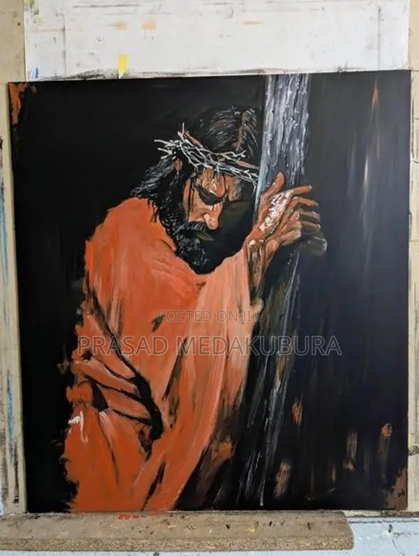 Jesus Christ Acrylic Painting (24x24 Inches)