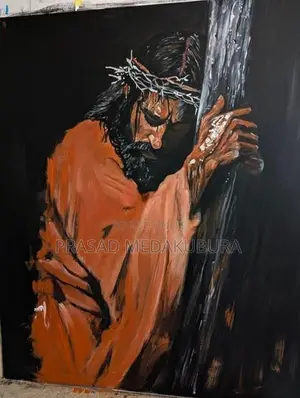 Jesus Christ Acrylic Painting (24x24 Inches)