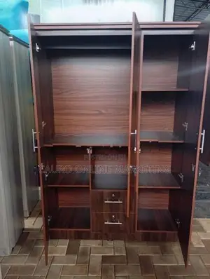 New Melamine 3 Door Wardrobe 6*4 Ft Cupboard Mirror