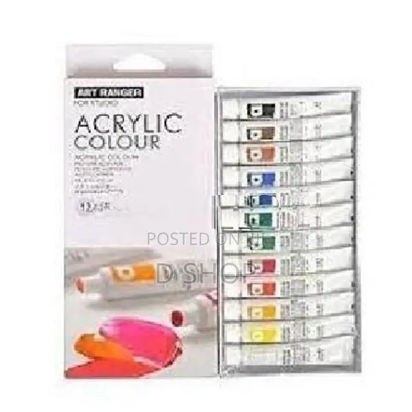 Art Set - Acrylic Paint 12 Colors 12ml Tubes Corner