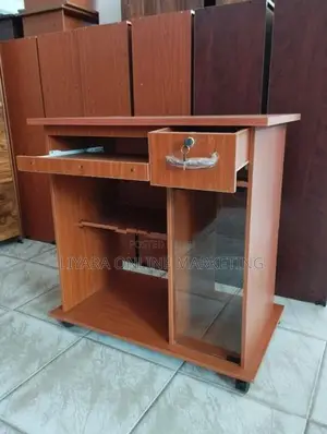 New Malamine Computer Table - Glass