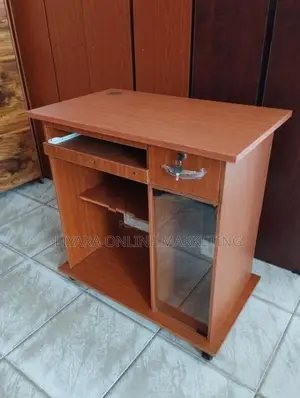 New Malamine Computer Table - Glass