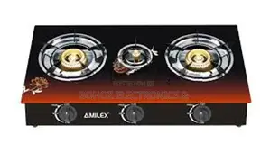 Amilex Three Burner Glass Top Gas Cooker - 32695