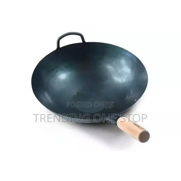 34CM All Purpose Chinese Wok With Wood Handle 98