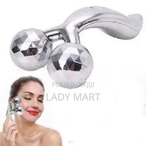 3D Manual Roller Face Body Massager with 2 Wheels Facial Slimming