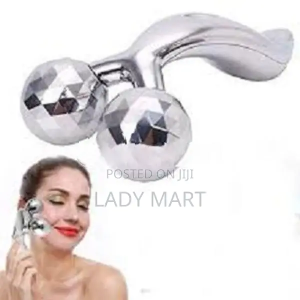 3D Manual Roller Face Body Massager with 2 Wheels Facial Slimming