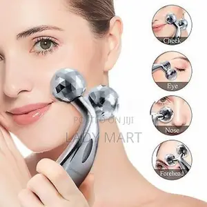 3D Manual Roller Face Body Massager with 2 Wheels Facial Slimming
