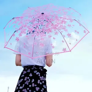 Transparent Flower Design Umbrella 1350