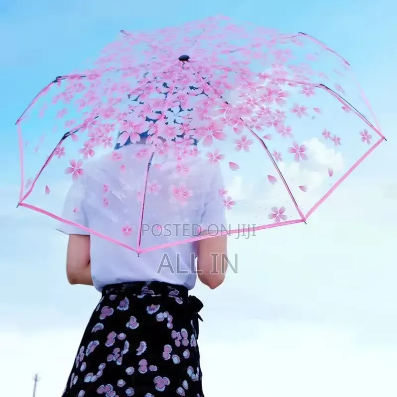 Transparent Flower Design Umbrella 1350
