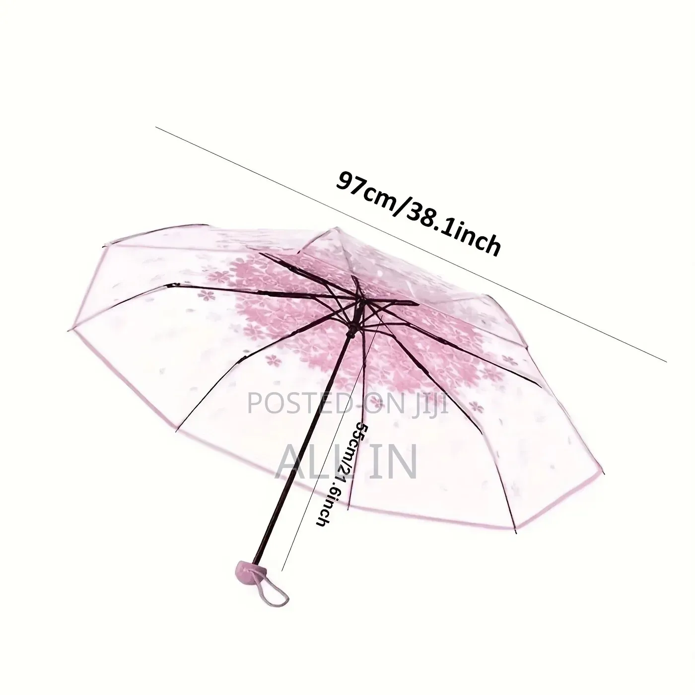 Transparent Flower Design Umbrella 1350