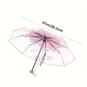 Transparent Flower Design Umbrella 1350