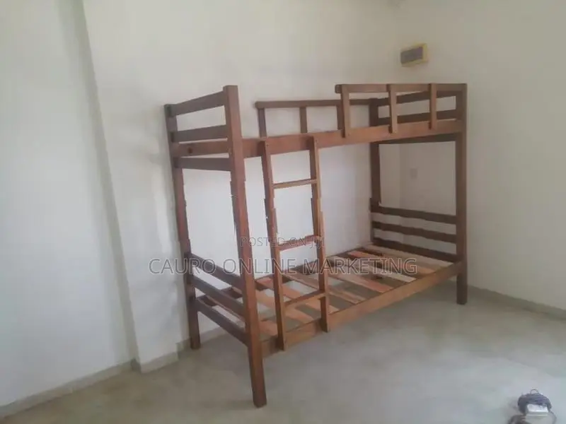 new wood bunk bed with double layer mattress 6*3