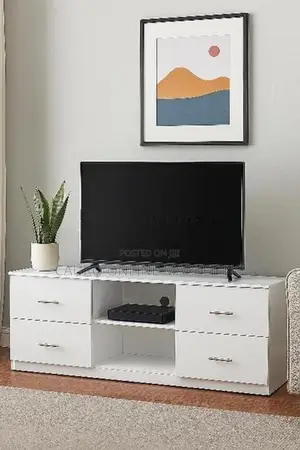 new white colour melamine 65 tv stand cupboard